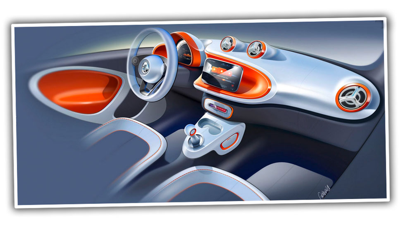 Illustration for article titled New Smart Design Sketches Show The Smart's Grown A Snout